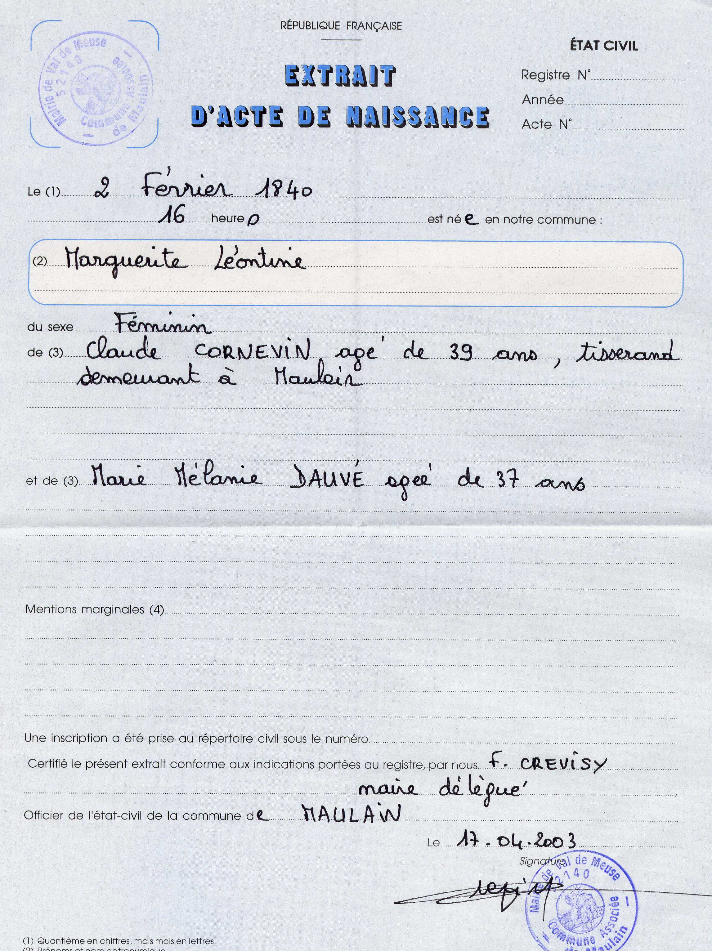 Naissance Marguerite Leontine Cornevin.jpg